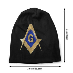 Master Mason Blue Lodge Beanie - Golden Square and Compass G - Bricks Masons