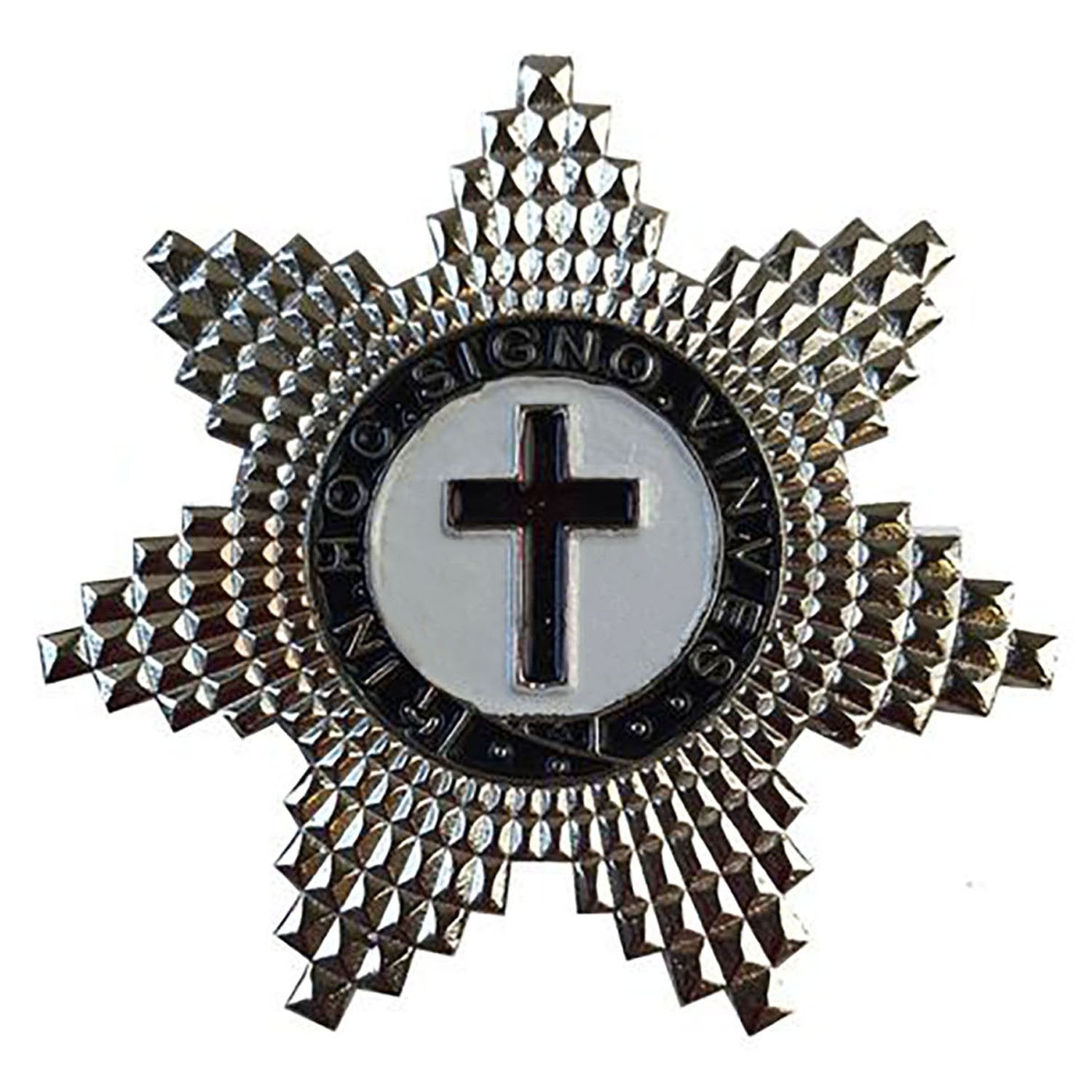 Masonic Knight Templar Silver Plated Breast Star Jewel - Bricks Masons