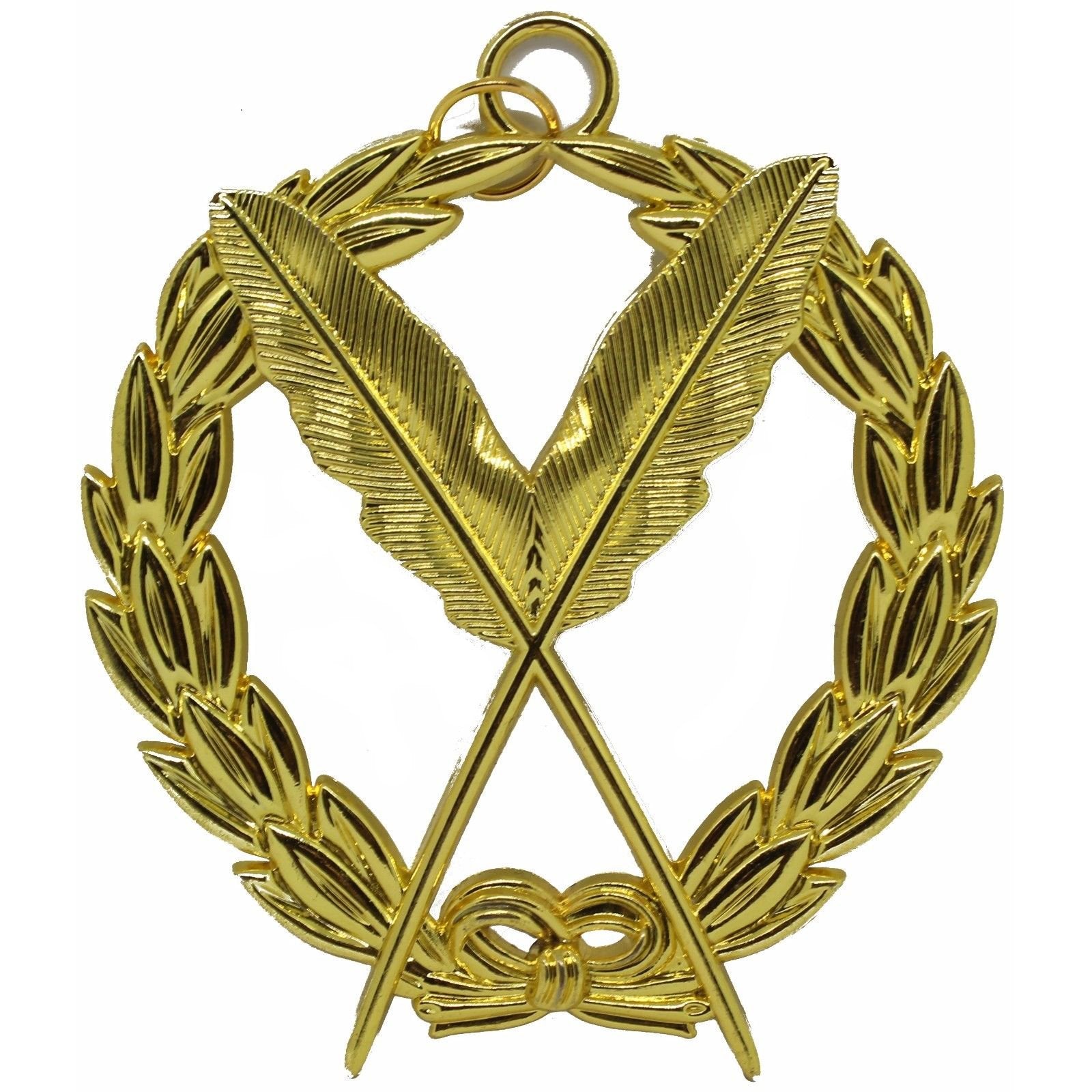 Grand Secretary Deacon Blue Lodge Officer Collar Jewel - Gold Metal - Bricks Masons