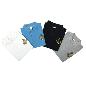 Master Mason Blue Lodge Polo Shirt - Various Colors - Bricks Masons