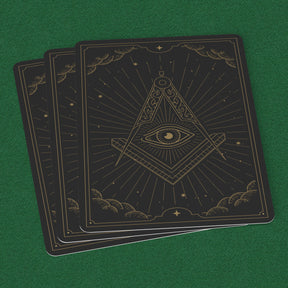 Master Mason Blue Lodge Playing Cards - Black & Gold - Bricks Masons