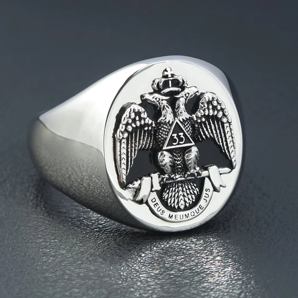 33rd Degree Scottish Rite Ring - 925 sterling silver - Bricks Masons