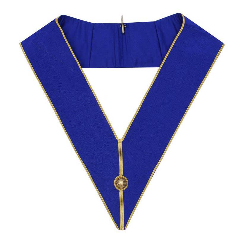 Provincial Craft English Regulation Collar - Royal Blue Moire - Bricks Masons