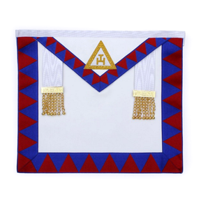 Companion English Royal Arch English Apron - Red & Blue - Bricks Masons