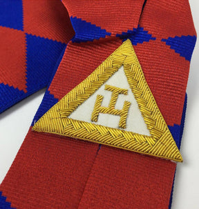 Companion Royal Arch English Sash - Hand Embroidered Tripe Tau - Bricks Masons
