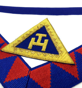 Provincial English Royal Arch Apron - Red & Blue - Bricks Masons