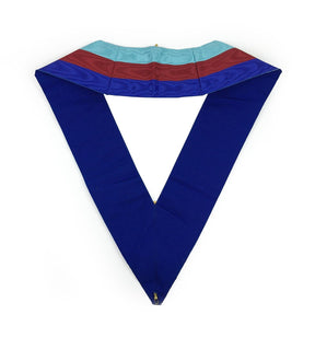 Grand Officers Royal Arch Chapter Collar - Three Colour Moire - Bricks Masons