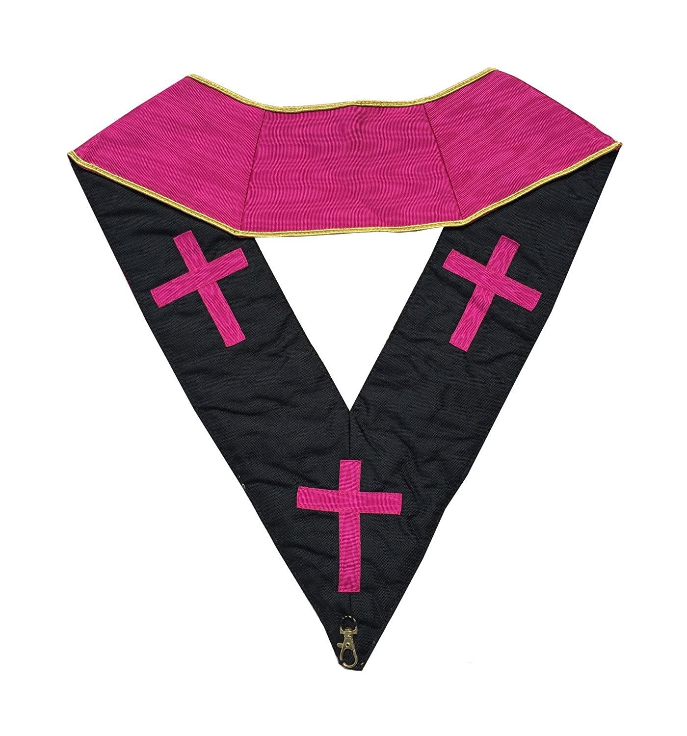 18th Degree Scottish Rite Collar - Pink Moire - Bricks Masons