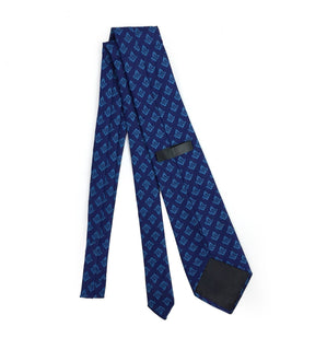 Master Mason Blue Lodge Necktie - Navy & Blue Silk Square & Compass G - Bricks Masons