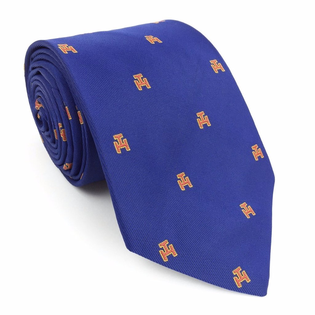 Royal Arch Chapter Necktie - Blue Silk Fabric - Bricks Masons