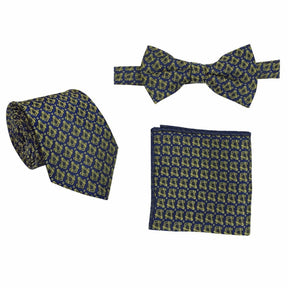 Masonic Clothing Accessories Set - Tie, Bow Tie and Handkerchief Set - Bricks Masons