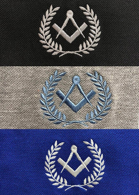 Master Mason Blue Lodge Polo Shirt - Black, Grey, Blue - Bricks Masons
