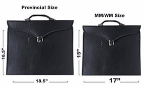 Masonic Apron Case - Multiple Colors Leather MM and WM - Bricks Masons