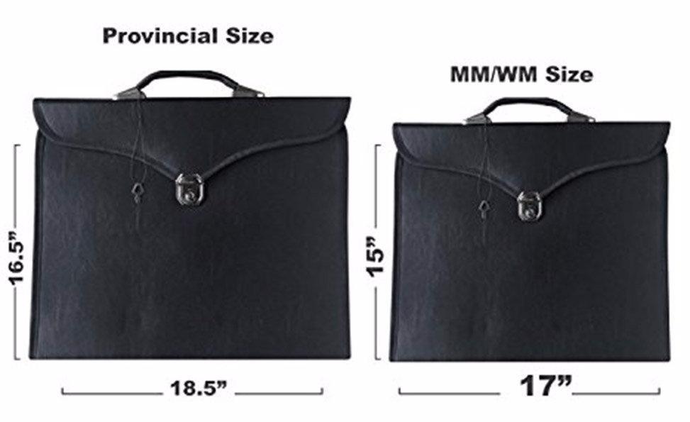 Past Master Blue Lodge Apron Case - Purple Leather Different Sizes MM, WM, Provincial - Bricks Masons