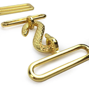 Masonic Apron Belt Accessory - Silver/Gold Snake Set - Bricks Masons