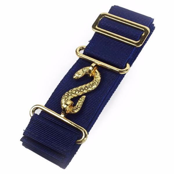 Masonic Apron Belt Extender - Navy Blue Belt with Silver/Gold Clasp - Bricks Masons