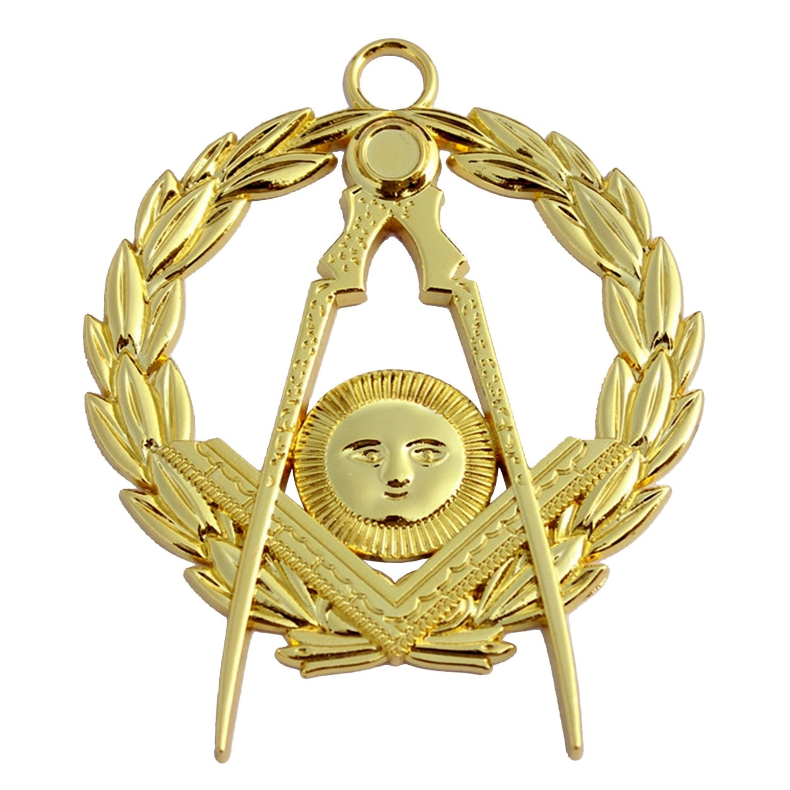 Senior Grand Deacon Blue Lodge Officer Collar Jewel - Gold Metal - Bricks Masons