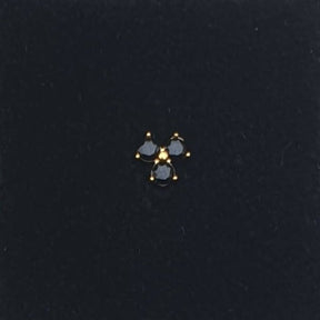 Masonic Lapel Pin - Three Dots Black Stones - Bricks Masons