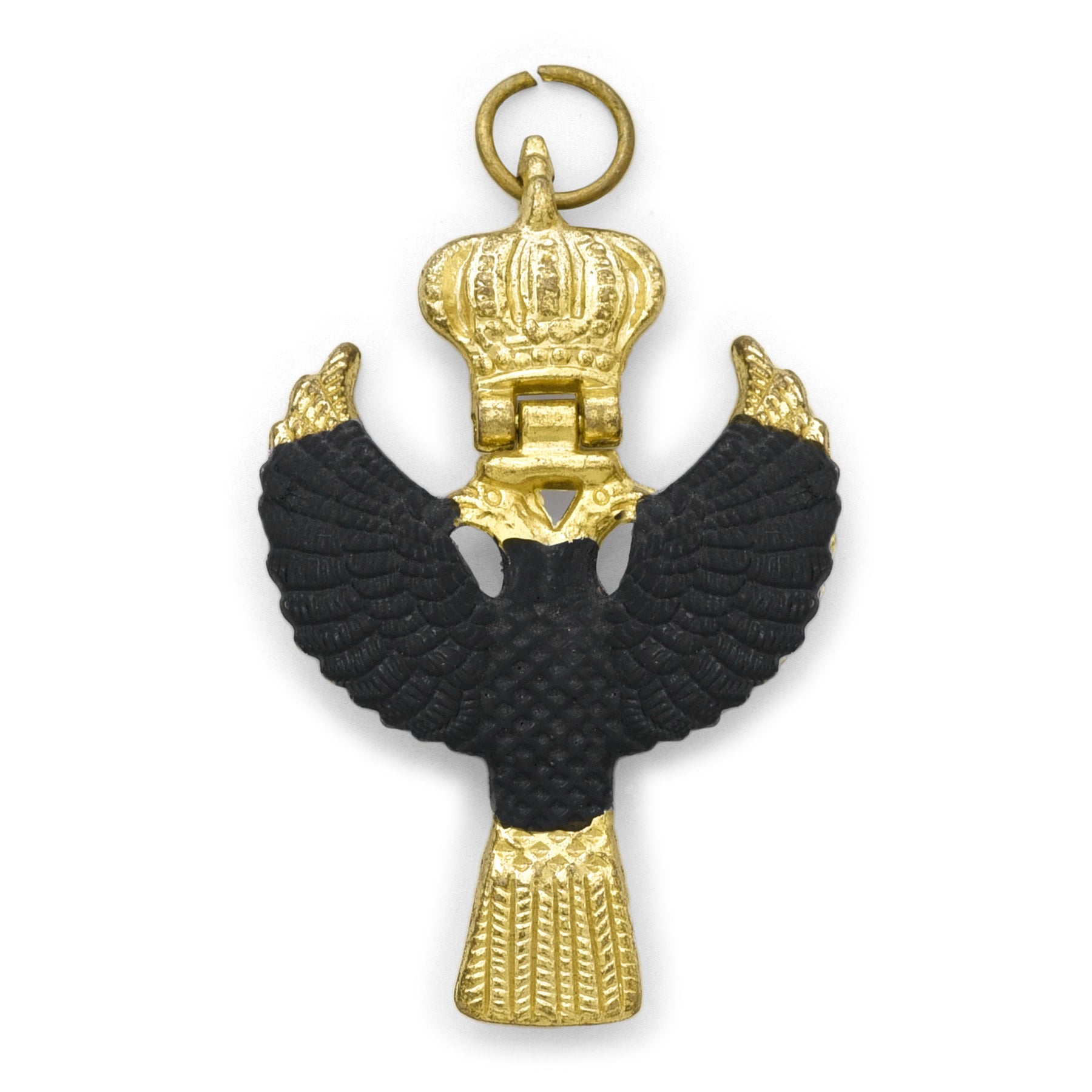 31st Degree Rose Croix Scottish Rite Collarette Jewel - Black with Gold Crown - Bricks Masons