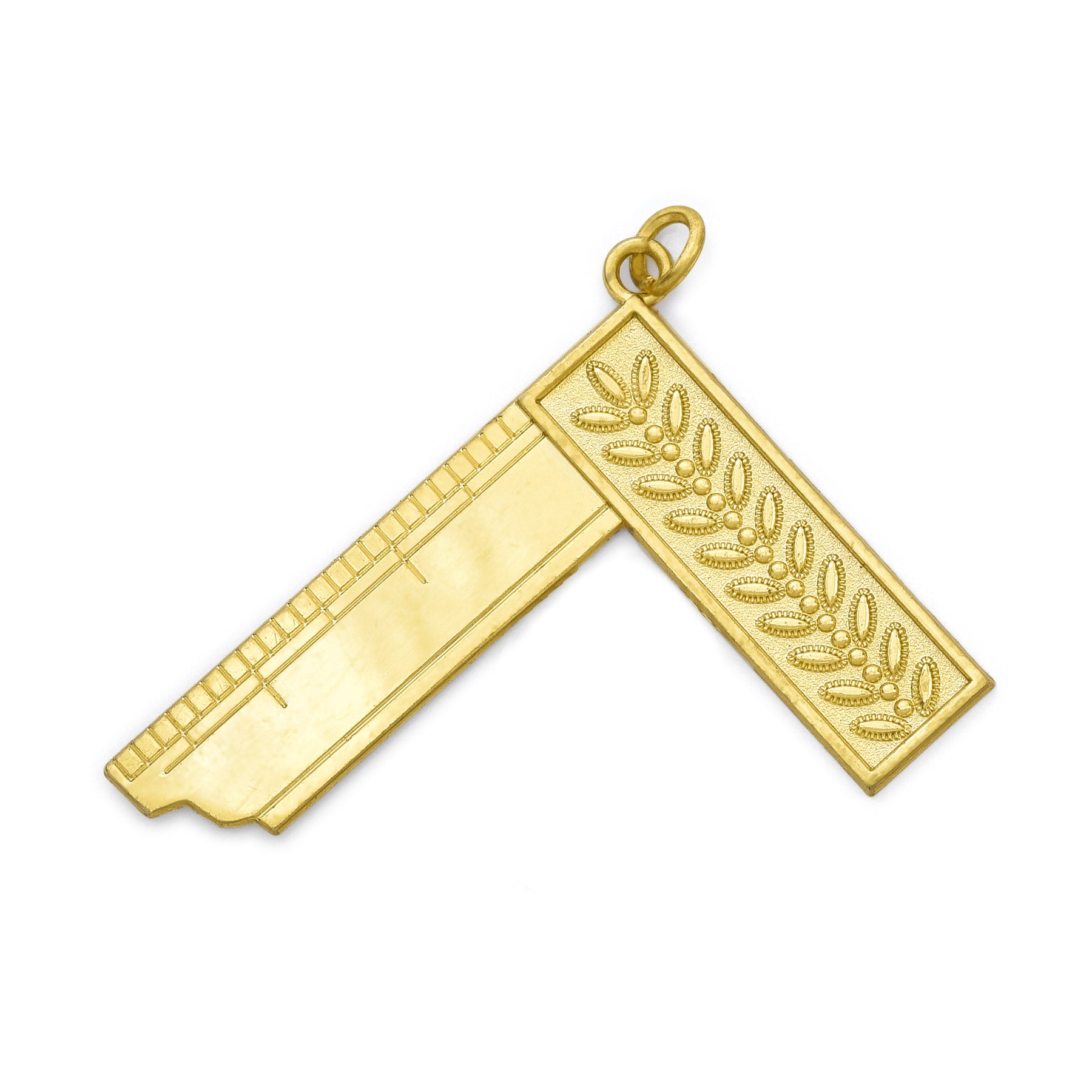 Worshipful Master Blue Lodge Officer Collar Jewel - Gold Craft - Bricks Masons