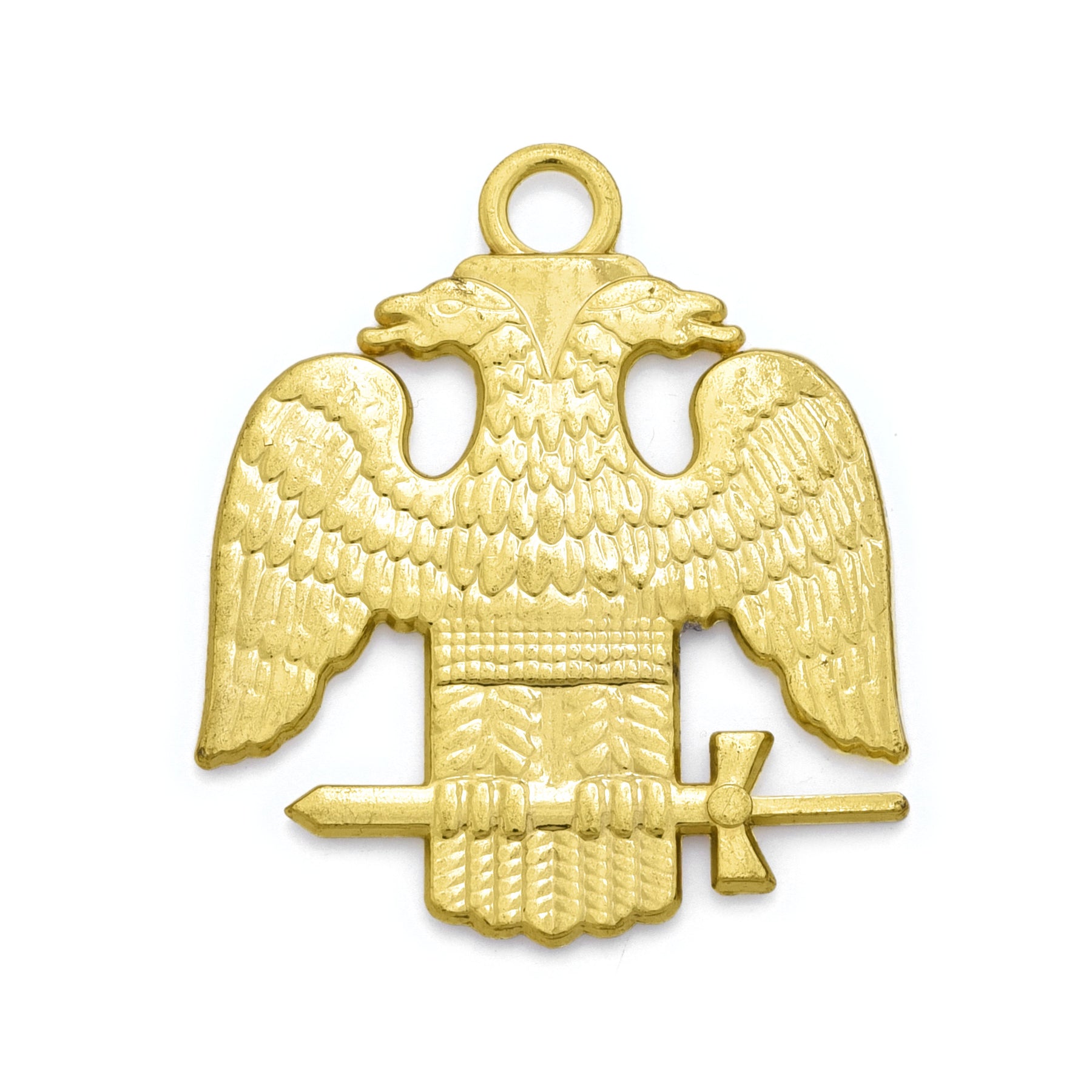 Scottish Rite Collar Jewel - Wings Down Gold Plated - Bricks Masons