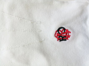 RAOB Red Black Machine Embroidery White Cotton Gloves - Bricks Masons