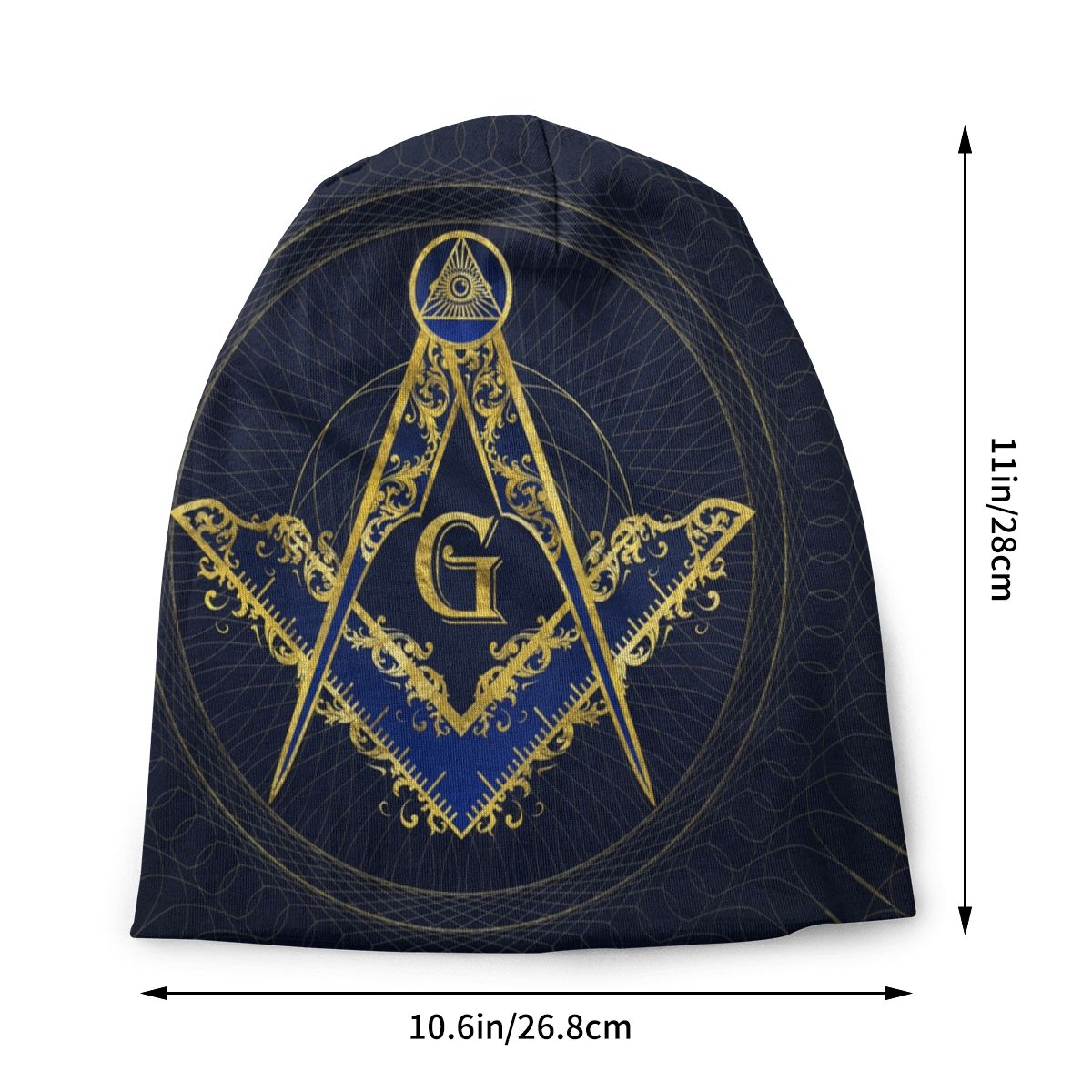 Master Mason Blue Lodge Beanie - Evil Eye Symbol - Bricks Masons