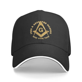 Master Mason Blue Lodge Baseball Cap - AVDI VIDE TACE Free & Accepted Masons [Multiple Colors]