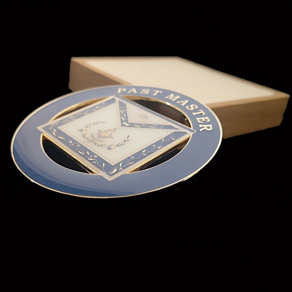 Past Master Blue Lodge Car Emblem - Blue Car Medallion - Bricks Masons