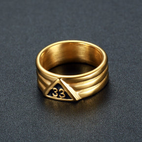 33rd Degree Scottish Rite Ring - Classic [Silver & Gold] - Bricks Masons