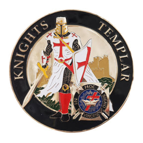 Knights Templar Commandery Car Emblem - Medallion - Bricks Masons