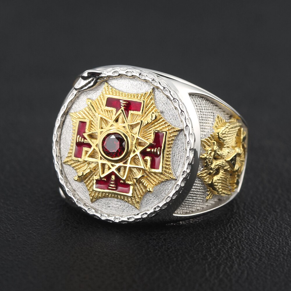 33rd Degree Scottish Rite Ring - 925 Sterling Silver - Bricks Masons