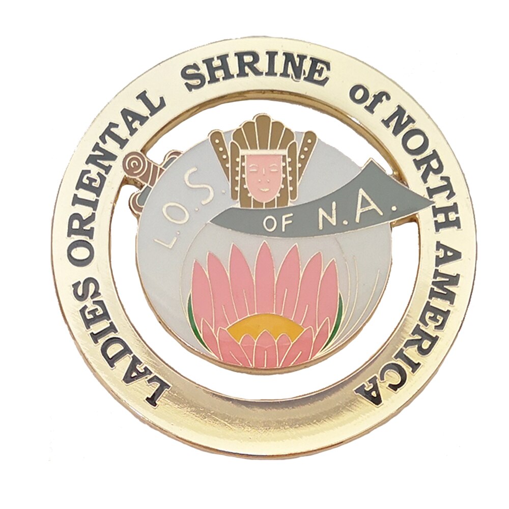 Ladies Oriental Shrine Car Emblem - North America - Bricks Masons