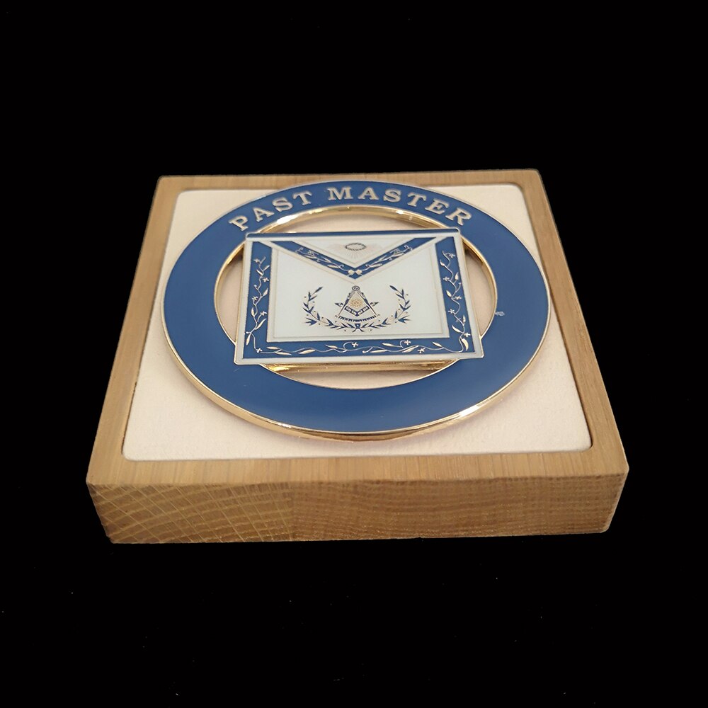 Past Master Blue Lodge Car Emblem - Blue Car Medallion - Bricks Masons