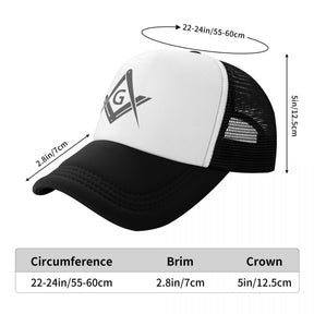 Master Mason Blue Lodge Baseball Cap - Square and Compass with G Adjustable (Various Colors) - Bricks Masons