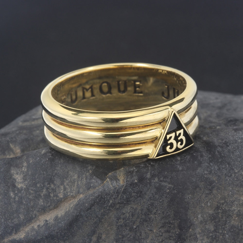 33rd Degree Scottish Rite Ring - Sterling Silver - Bricks Masons