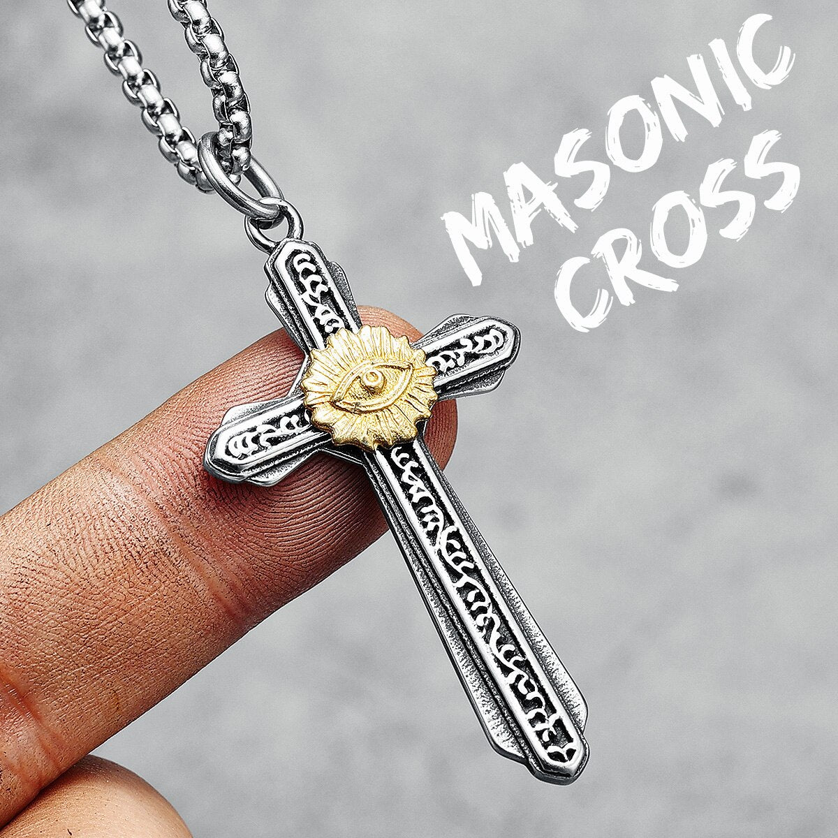 Men's Cross Necklace 10K Two-Tone Gold | Jared