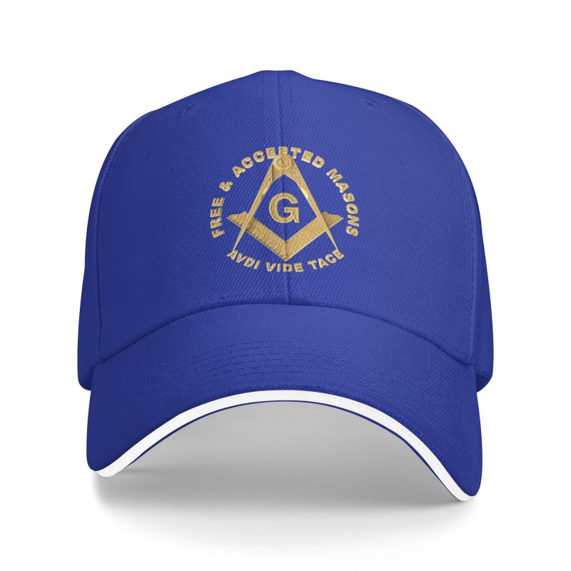 Master Mason Blue Lodge Baseball Cap - AVDI VIDE TACE Free & Accepted Masons [Multiple Colors] - Bricks Masons