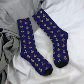 Master Mason Blue Lodge Sock - Gold & Blue - Bricks Masons
