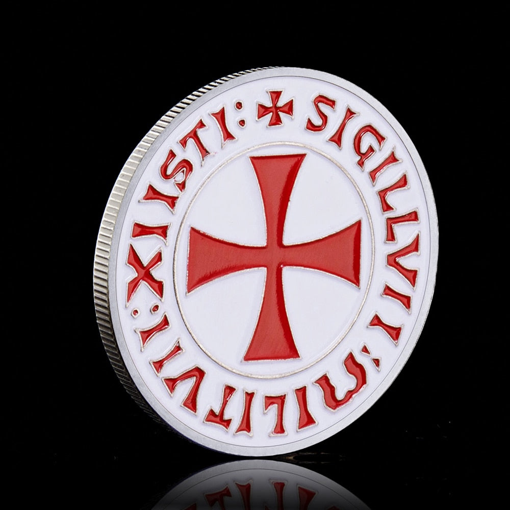 Knights Templar Commandery Coin - Silver Plated - Bricks Masons