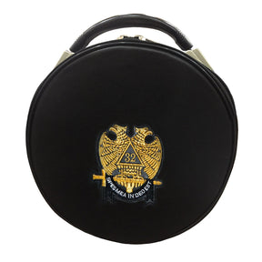 32nd Degree Scottish Rite Crown Cap Case - Double Eagle Black - Bricks Masons