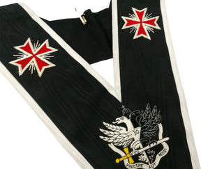30th Degree Scottish Rite Collar - Templar Cross & Bicephalic Eagle - Bricks Masons