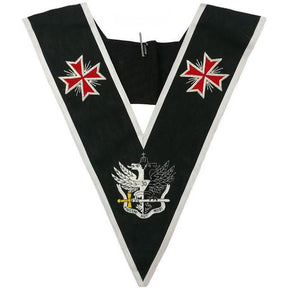 30th Degree Scottish Rite Collar - Templar Cross & Bicephalic Eagle - Bricks Masons