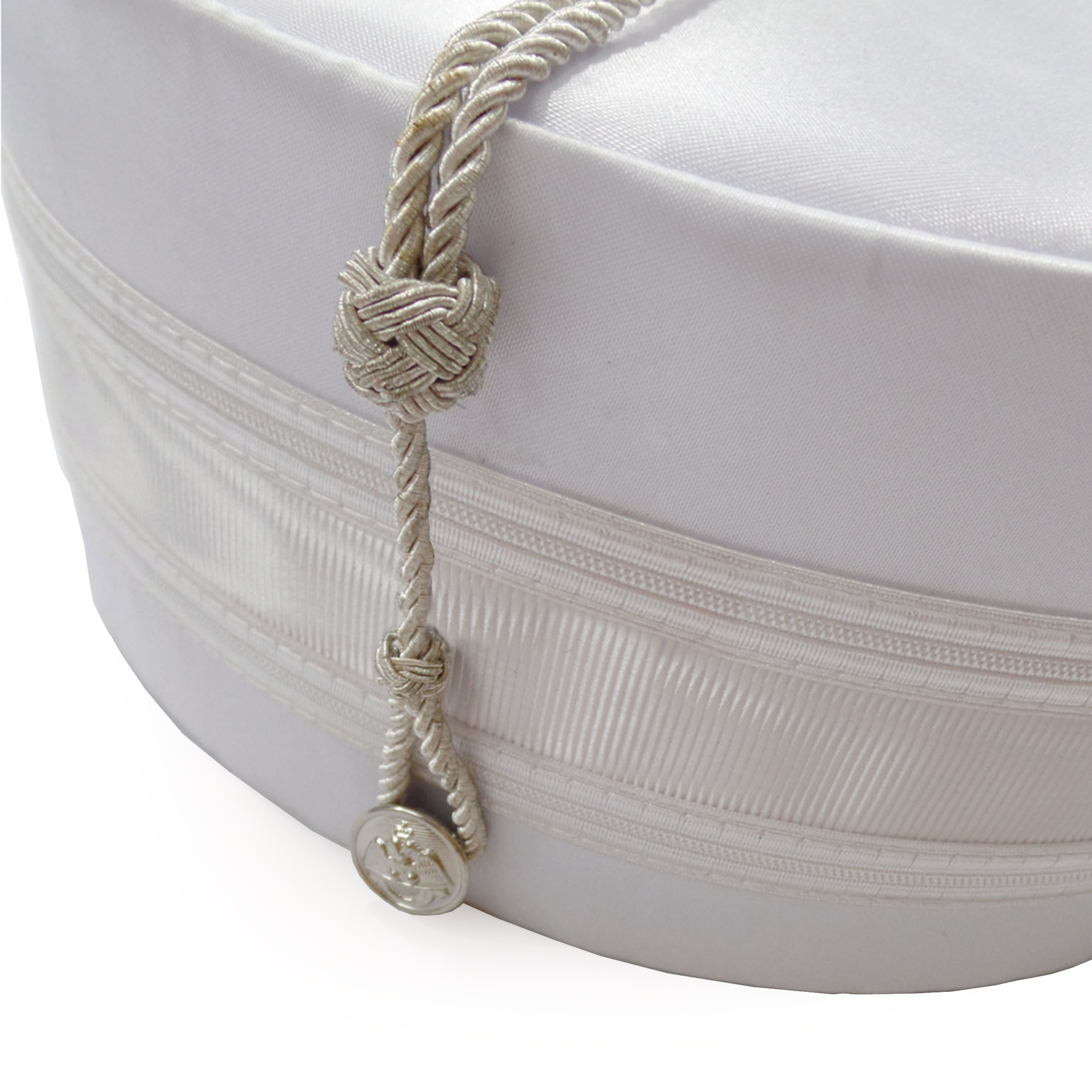 31st Degree Scottish Rite Crown Cap - White with Silver Cap Cord - Bricks Masons