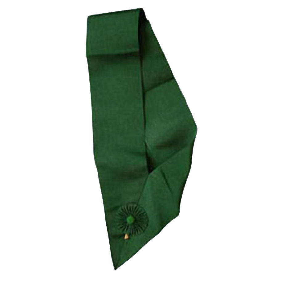 Royal Order Of Scotland Sash - Green with Rosette - Bricks Masons