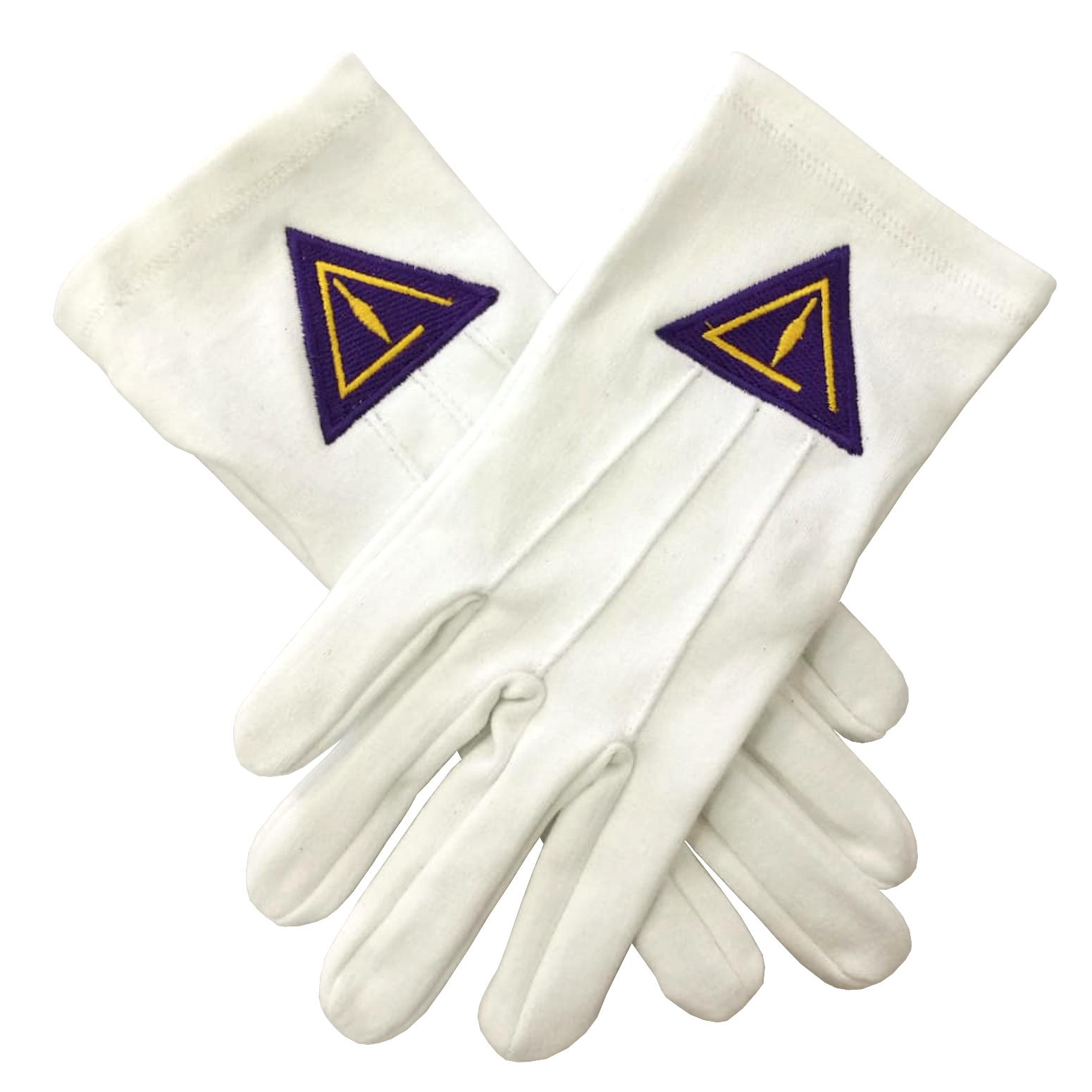 High Quality Royal & Select White Cotton Masonic Glove - Bricks Masons