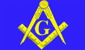 Blue & Yellow Masonic Flag - Bricks Masons