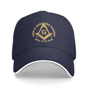 Master Mason Blue Lodge Baseball Cap - AVDI VIDE TACE Free & Accepted Masons [Multiple Colors] - Bricks Masons