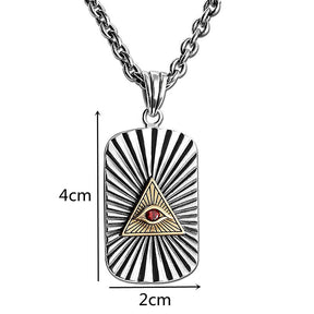 Eye Of Providence Necklace - Silver - Bricks Masons