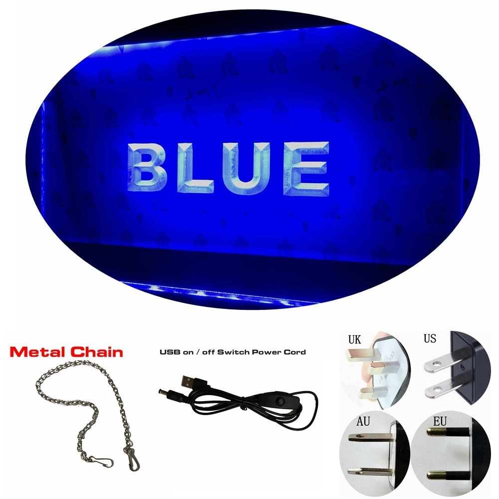 Master Mason Blue Lodge LED Sign - Square and Compass G Led Light Signs (Various Colors) - Bricks Masons